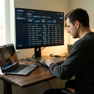 Developer dashboard showing API audit logs