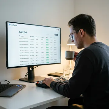 Searchable API audit trail interface