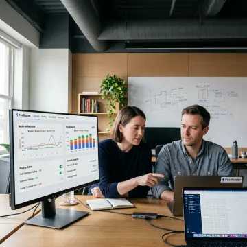 Team reviewing unified AI platform analytics