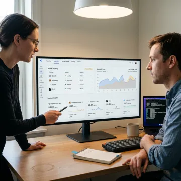 Enterprise AI infrastructure dashboard and API platform