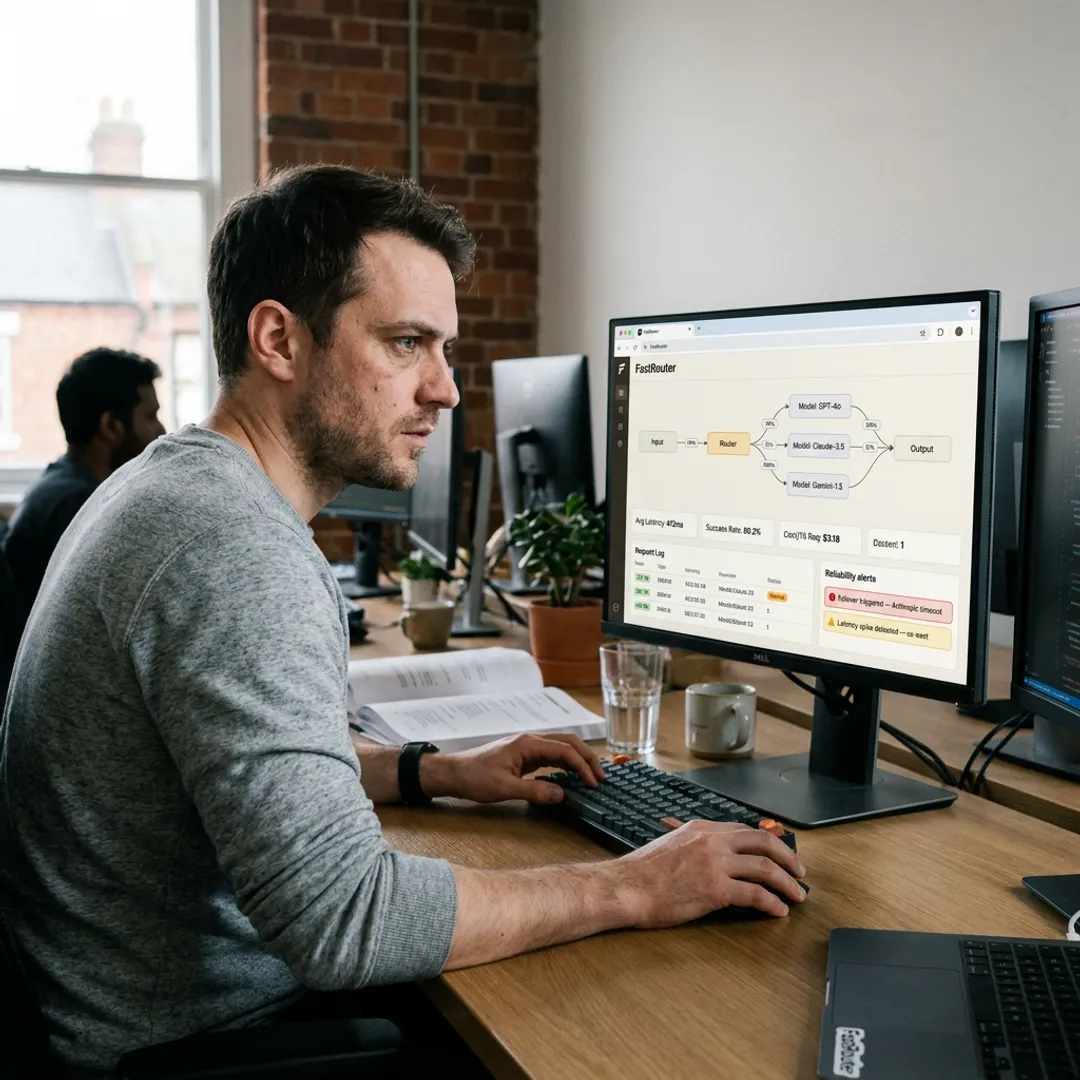 Developer monitoring a Hermes AI agent workflow