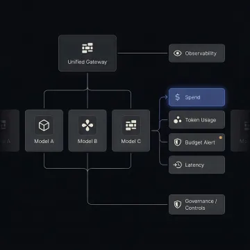 Team reviewing AI cost dashboard