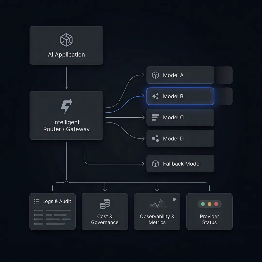 Enterprise AI gateway dashboard