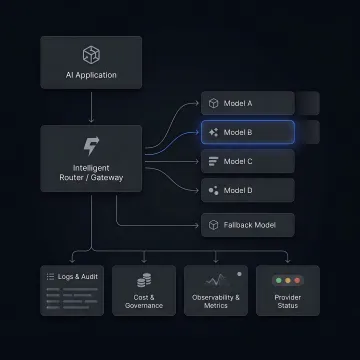 Enterprise AI gateway dashboard