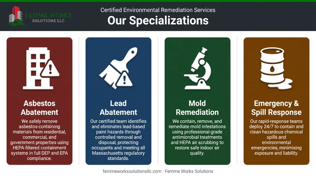 Four key specializations in the hazardous materials removal field