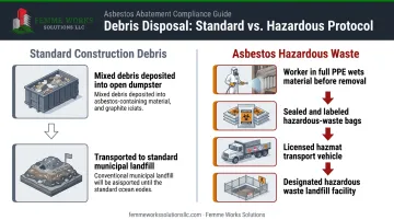 Comparison of construction debris disposal versus asbestos hazardous waste disposal protocols