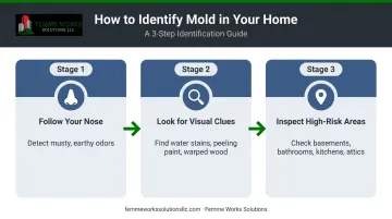3-step process for identifying a potential mold problem in your home