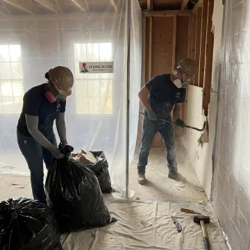 Selective interior demolition crew at work