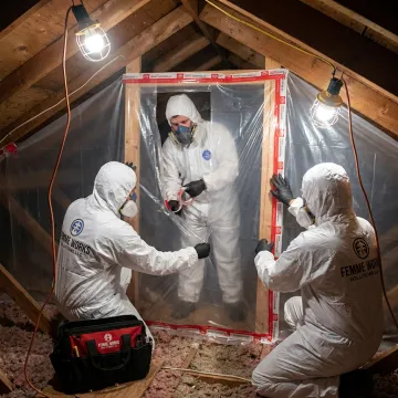 Certified crew removing hazardous materials safely