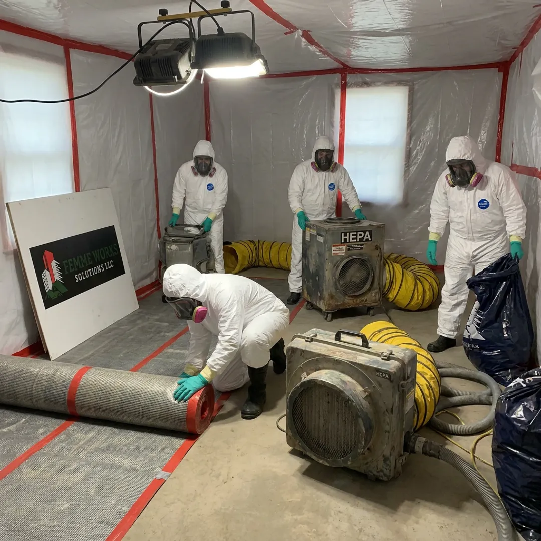 Interior demolition containment setup