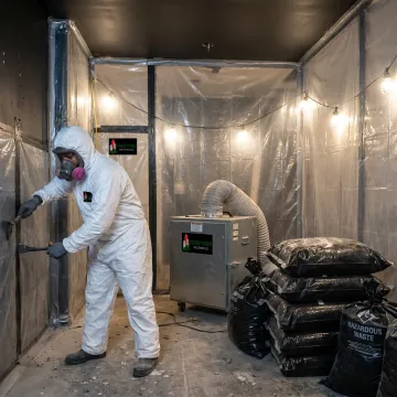 Selective demolition crew removing interior materials safely