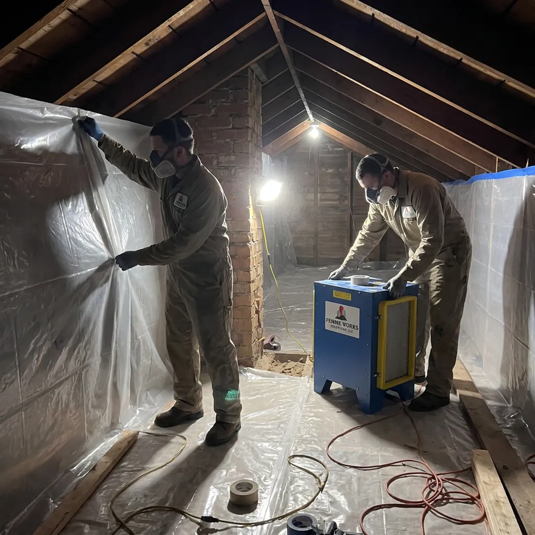 Attic containment and insulation removal process