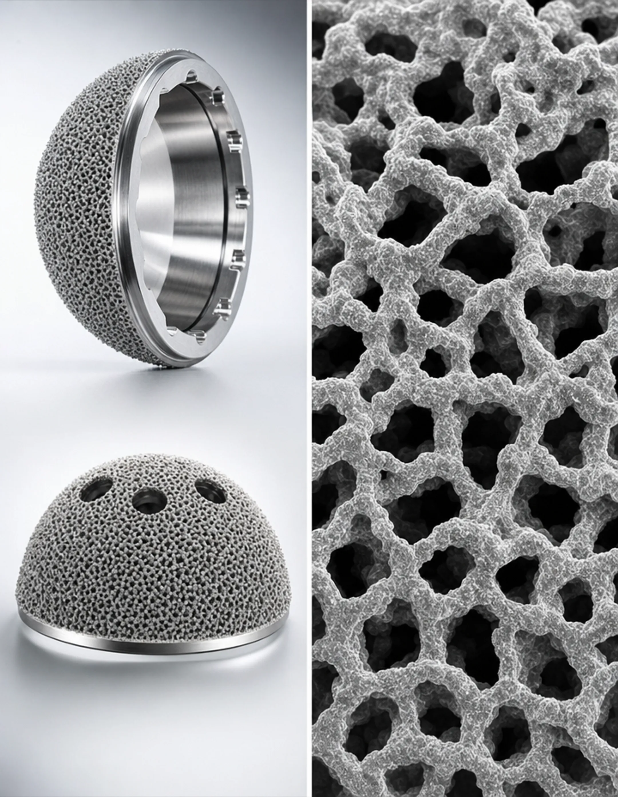 Titanium orthopedic implant components produced through additive manufacturing process