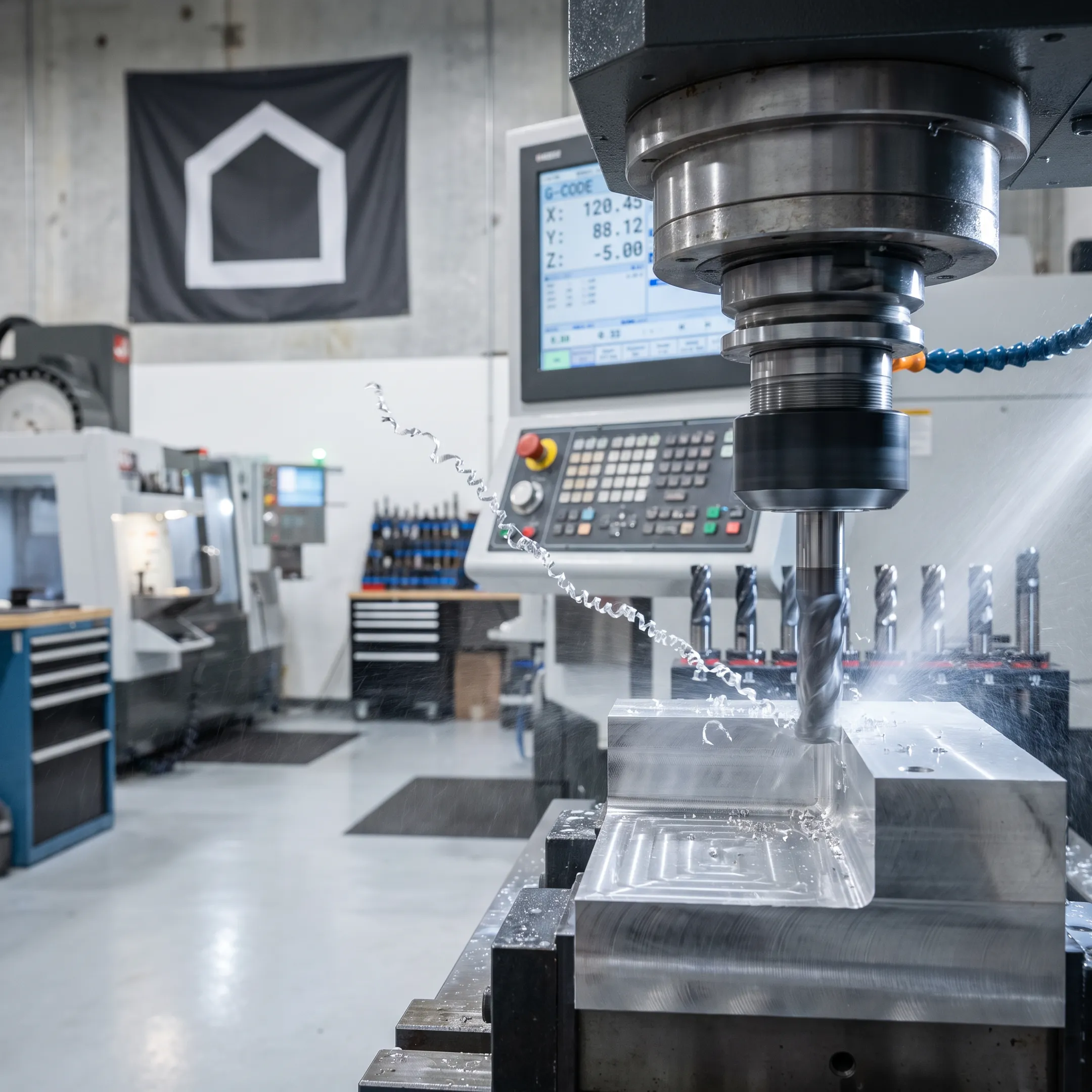 Precision CNC machining of a custom metal part