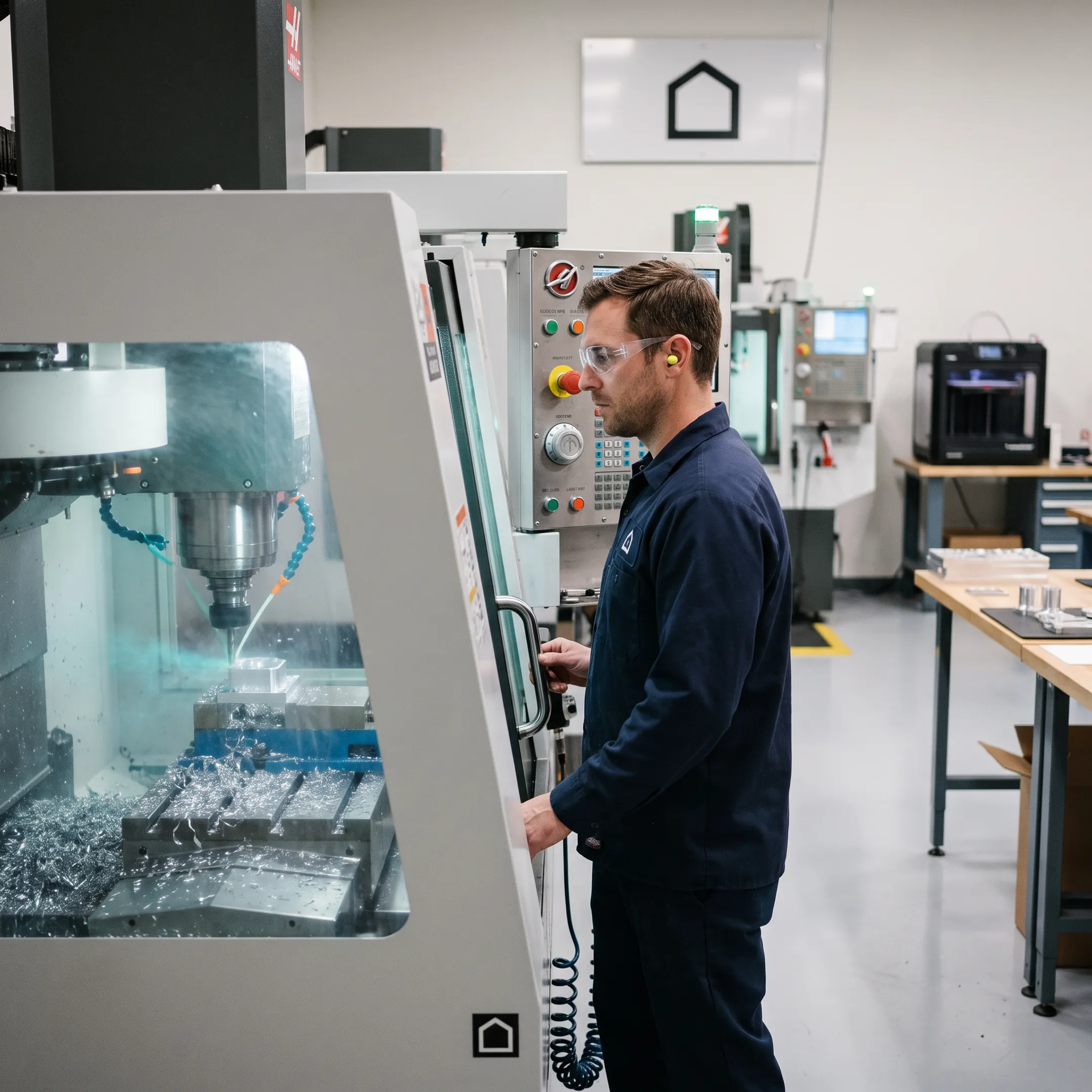 Precision CNC machining of a prototype component