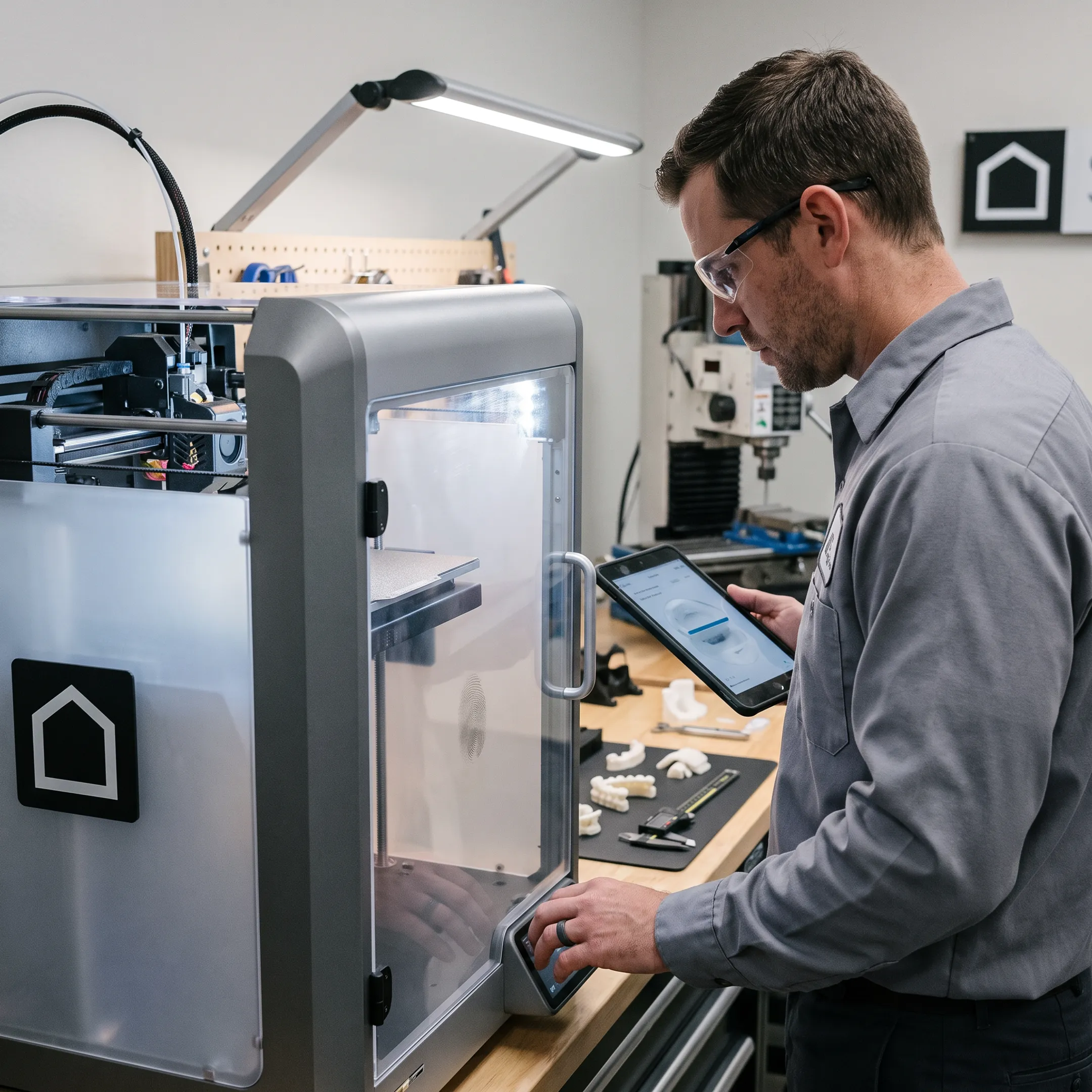 3D printer producing a prototype part