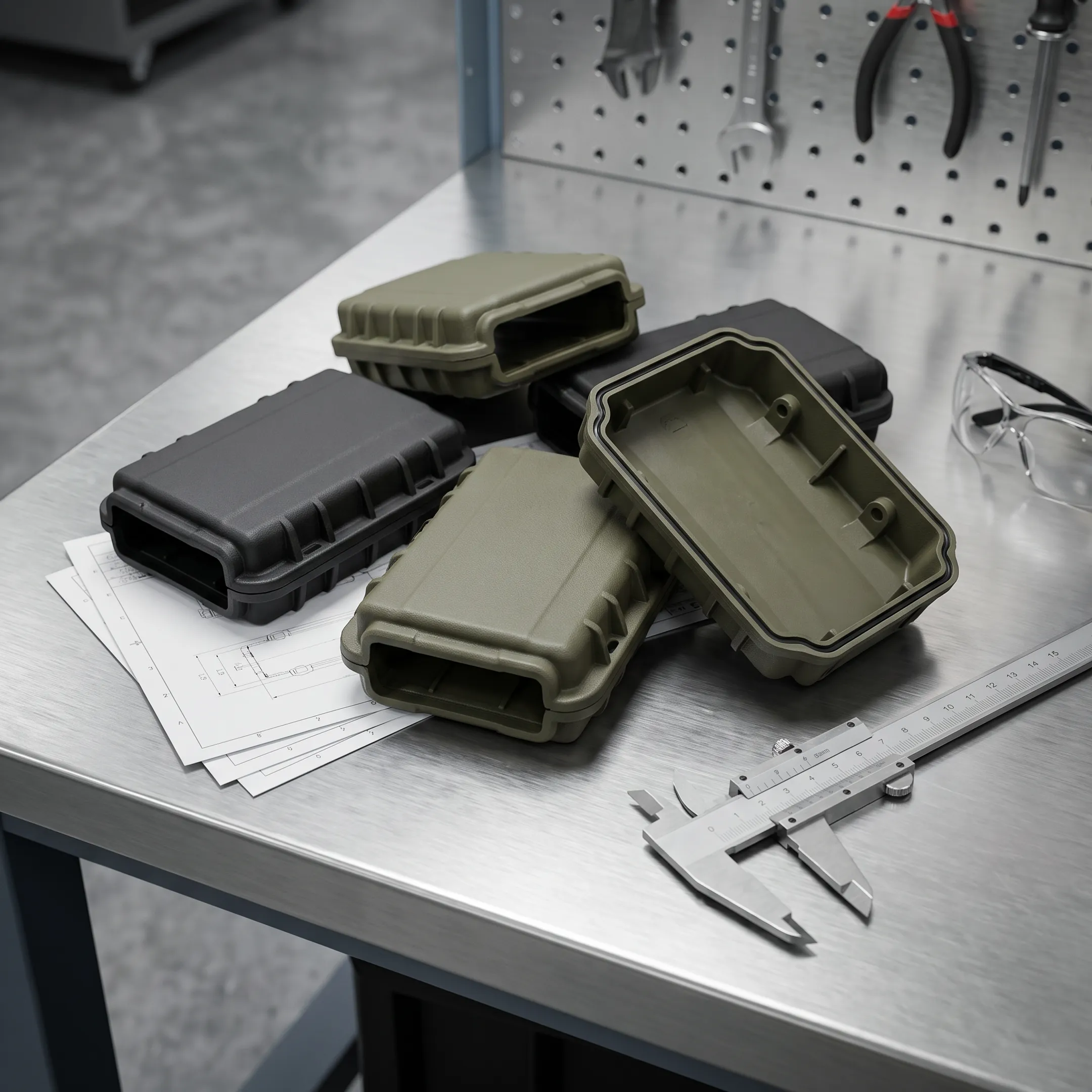 Military grade injection molded plastic components