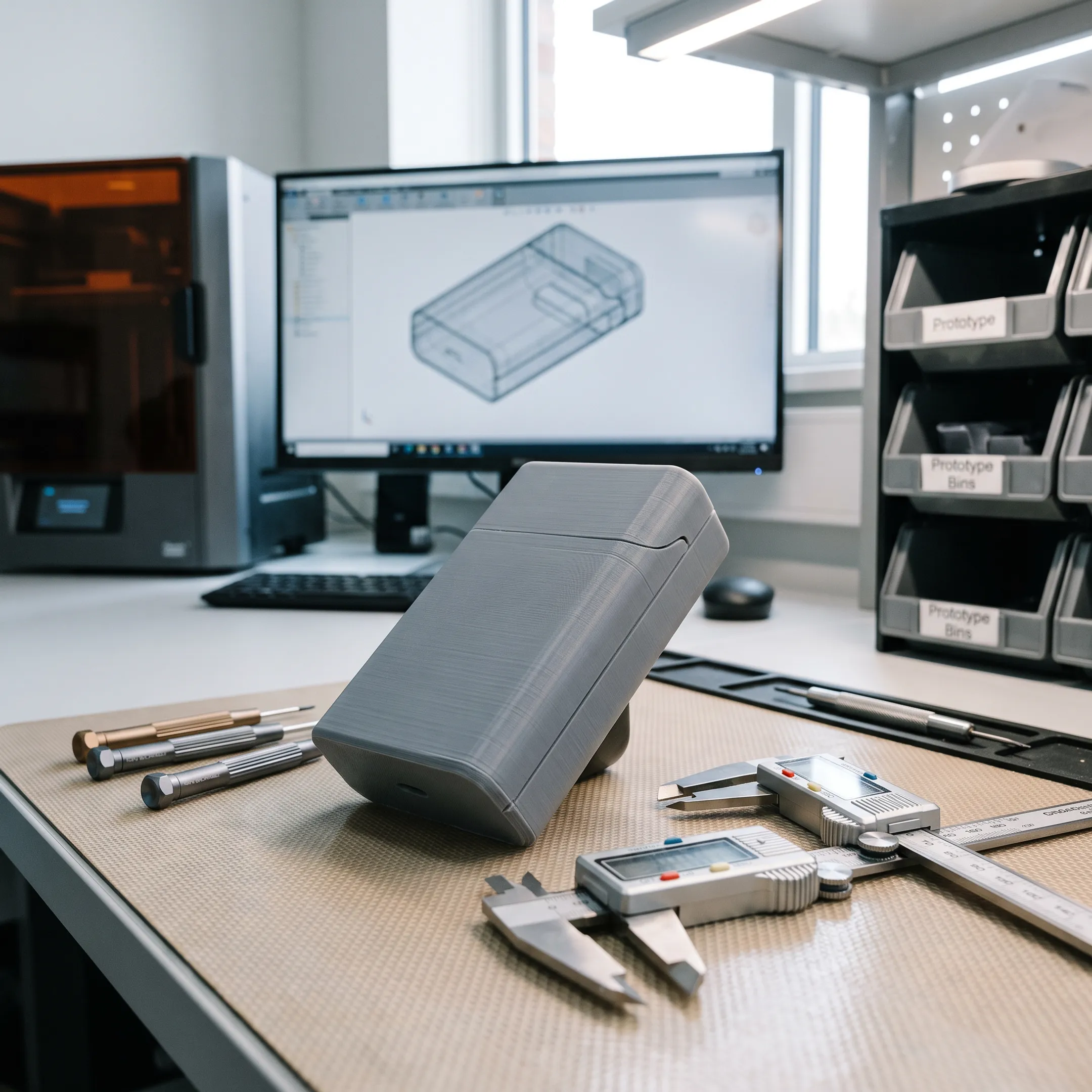 Custom printed product prototype and CAD model