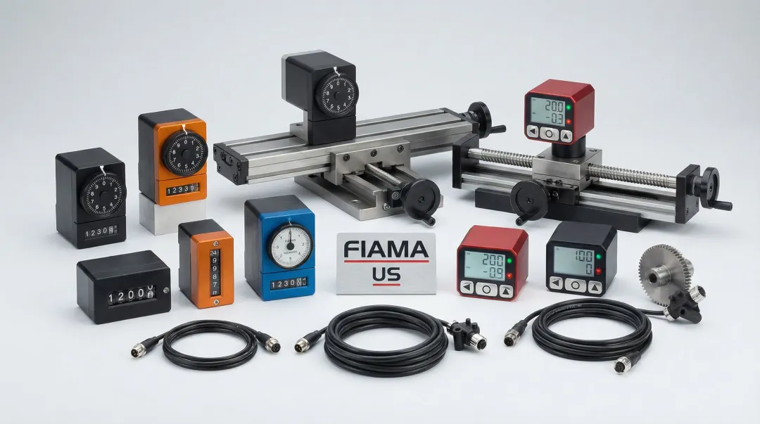 FIAMA US mechanical and electronic position indicator product lineup for industrial applications