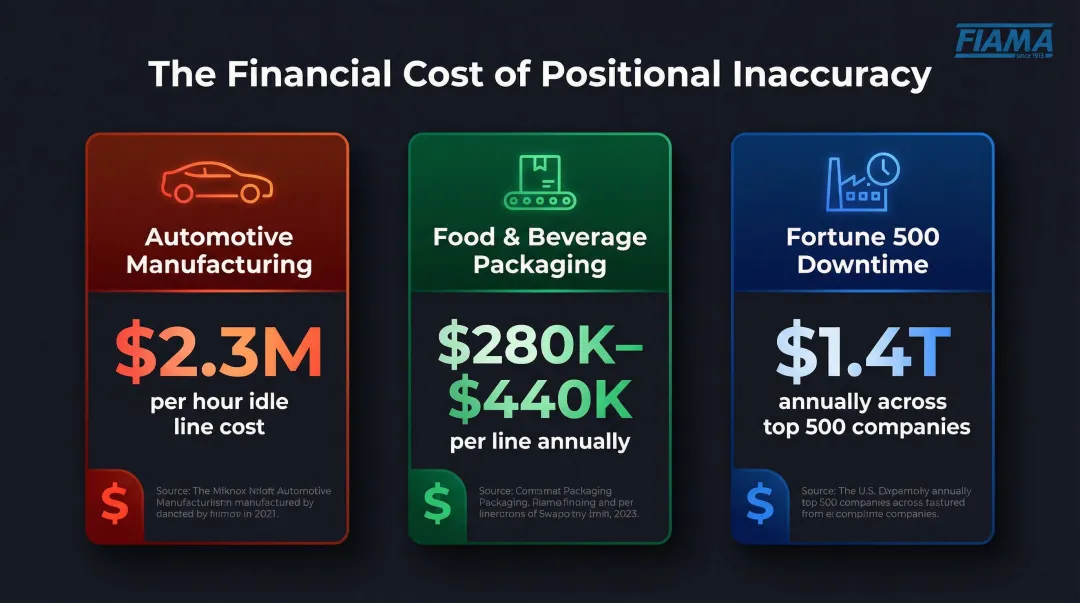 Annual cost of positional inaccuracy across pharmaceutical food and automotive industries