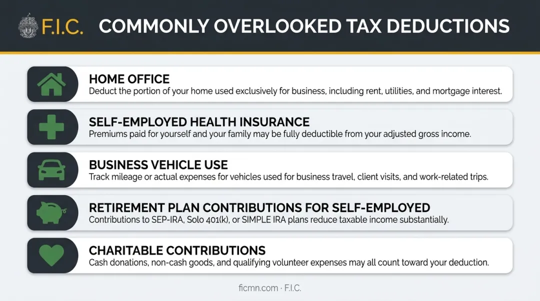 Five commonly overlooked tax deductions for self-employed and small business owners