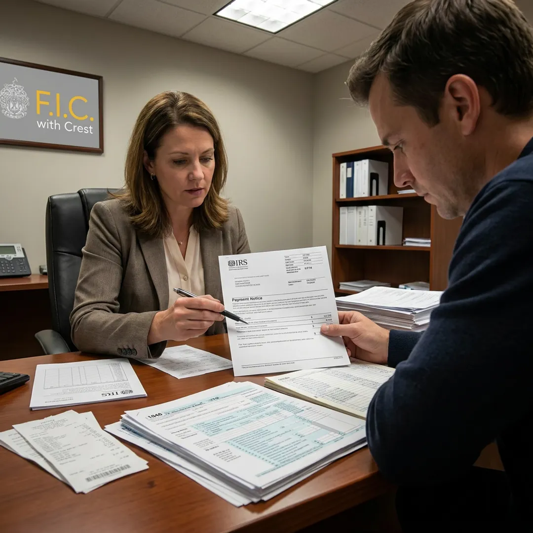 Tax professional reviewing IRS relief documents