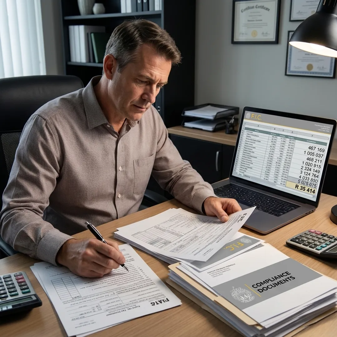 Tax advisor reviewing business state tax documents