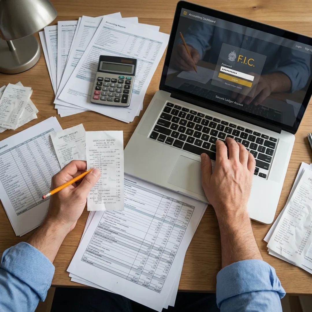 Tax professional preparing a small business return