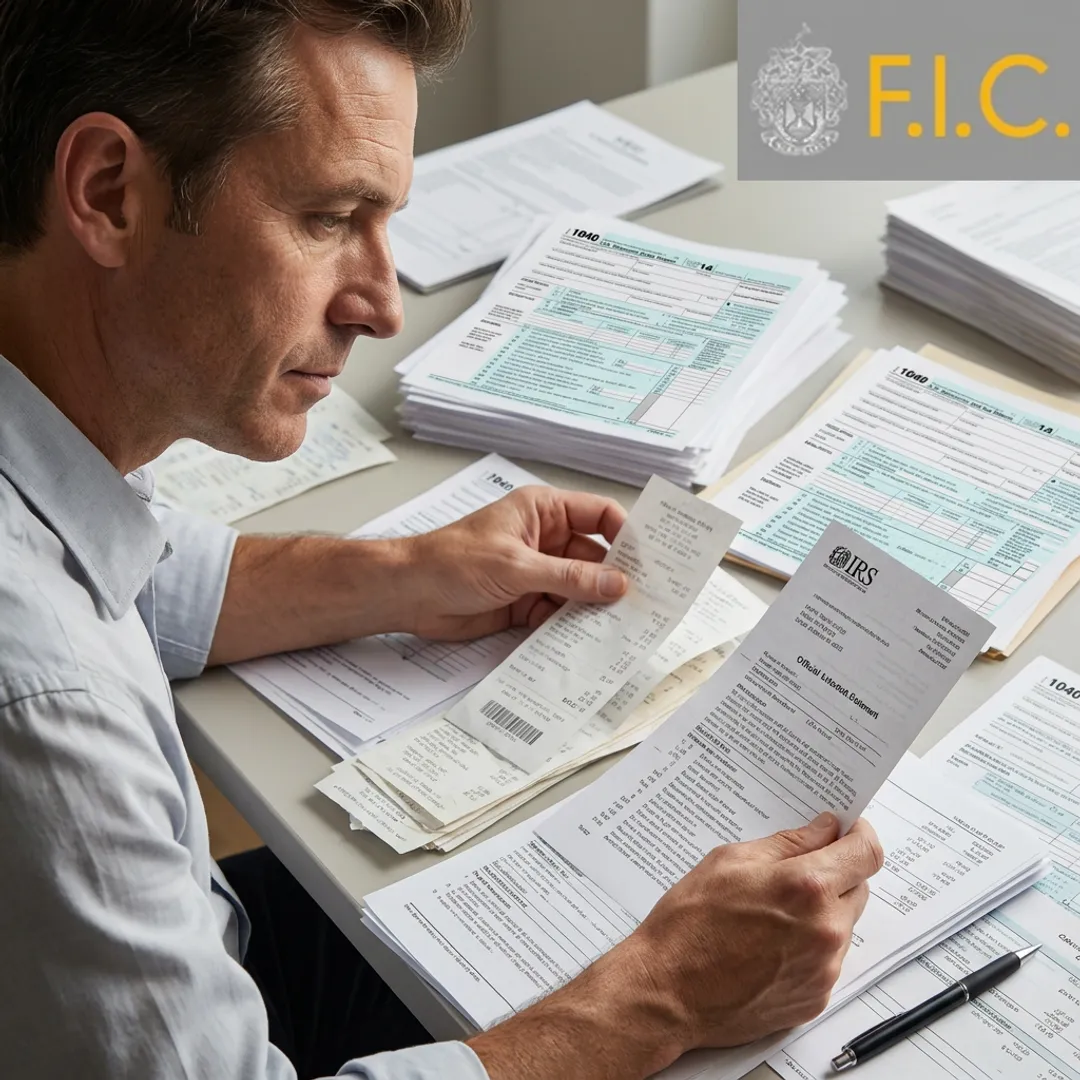 Organized tax records for an IRS audit