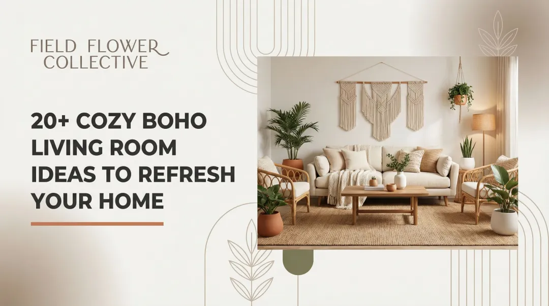Cover image for 20+ Cozy Boho Living Room Ideas to Refresh Your Home