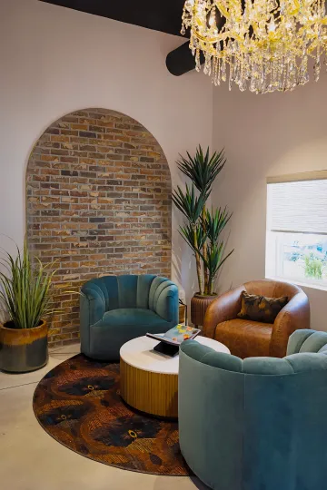 Modern professional office interior with natural light and contemporary furnishings in South Florida