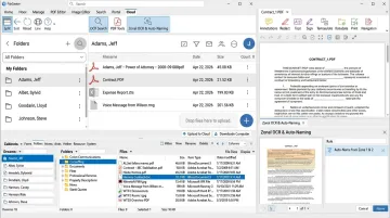 FileCenter document management software dashboard showing OCR search interface