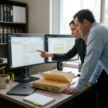 Legal team managing digital case documents