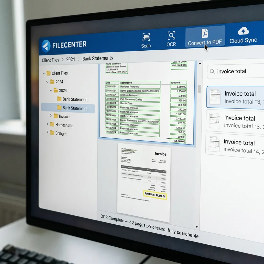 OCR software extracting data from financial PDFs