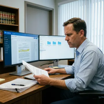 Attorney managing real estate documents in software
