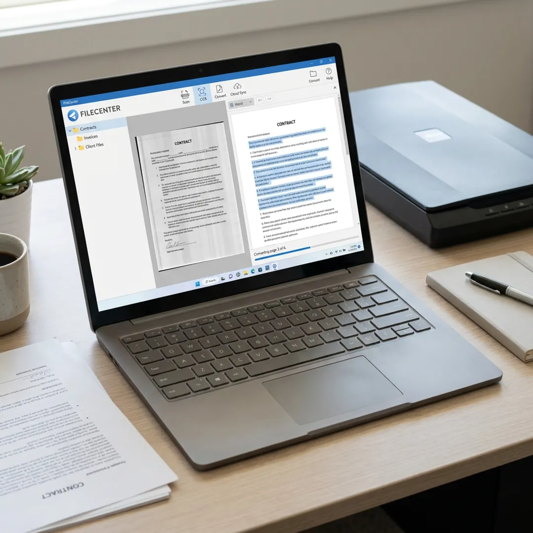 Scanned PDF converted to editable Word document