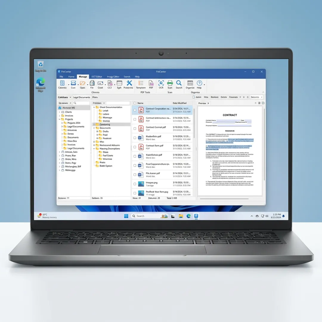 Windows document scanning software dashboard