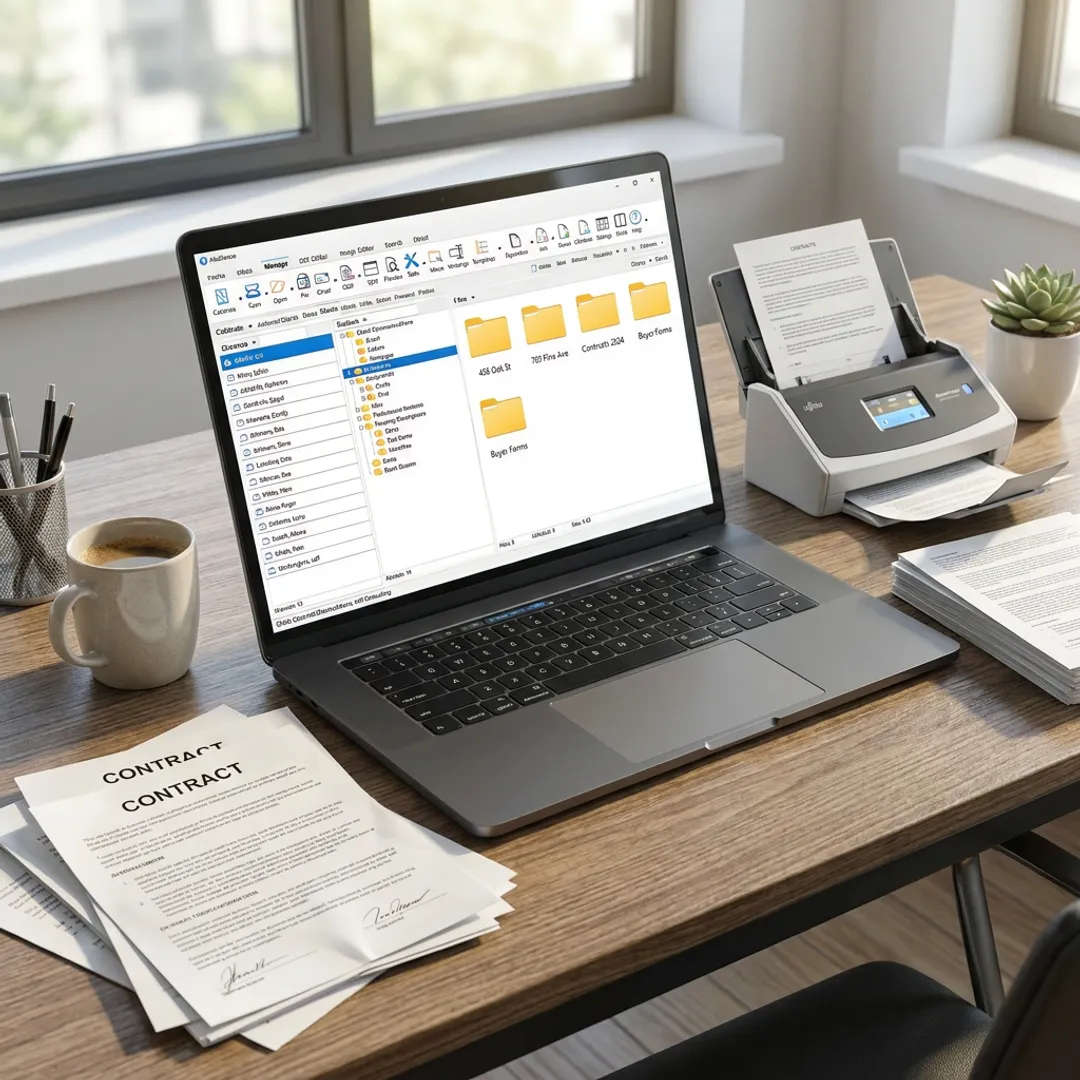 paperless real estate office with digital property files