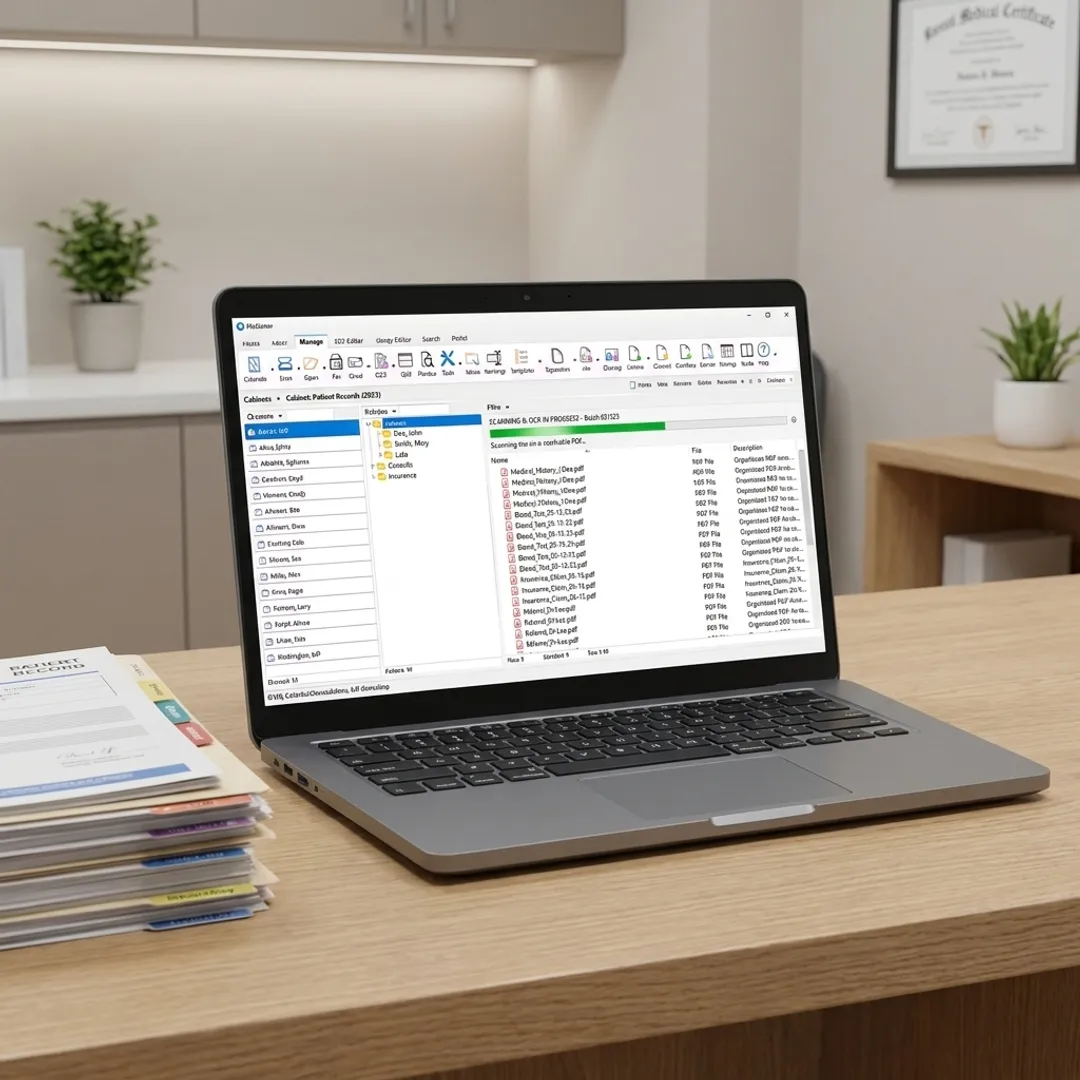 Medical records scanning software
