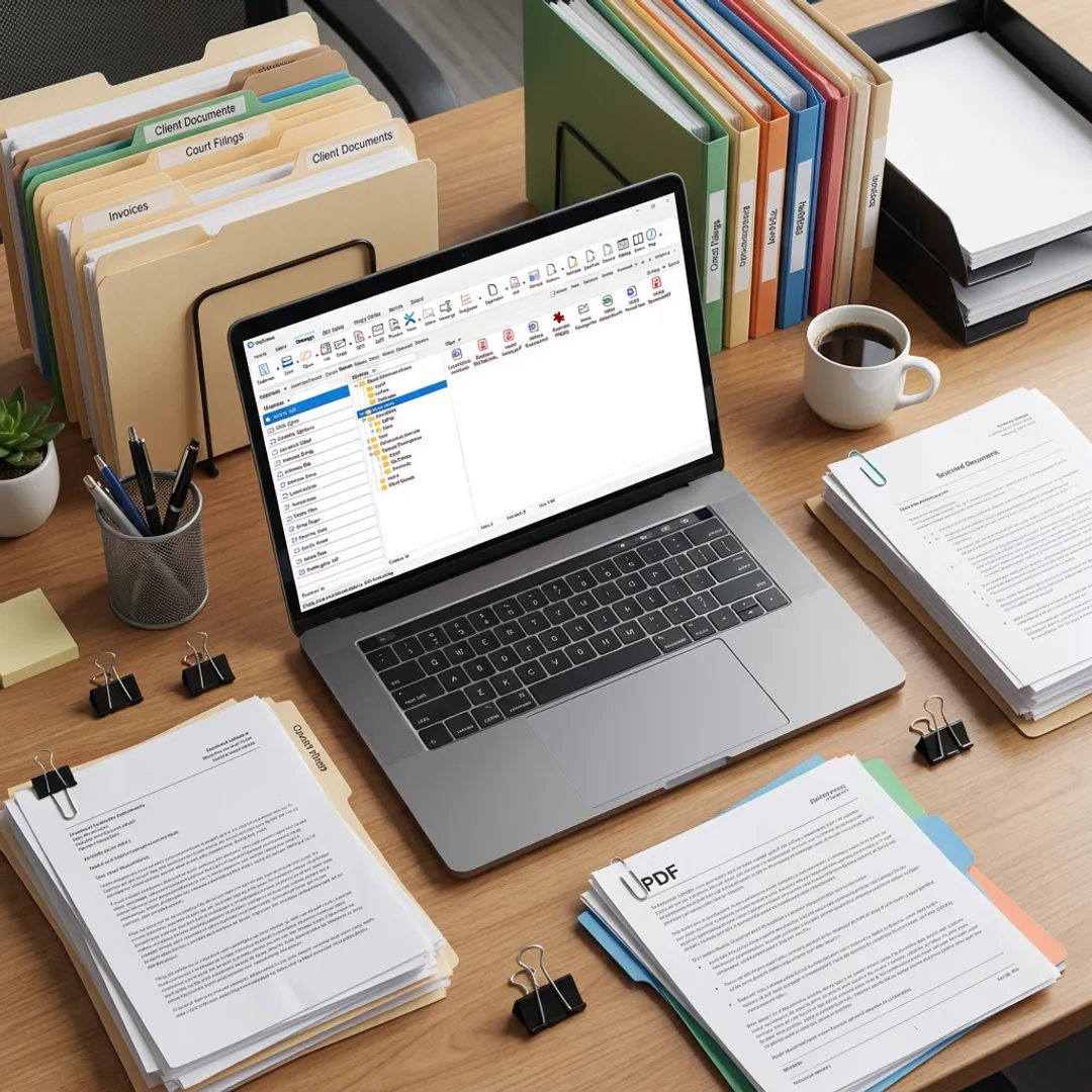 Digital legal document organizer interface