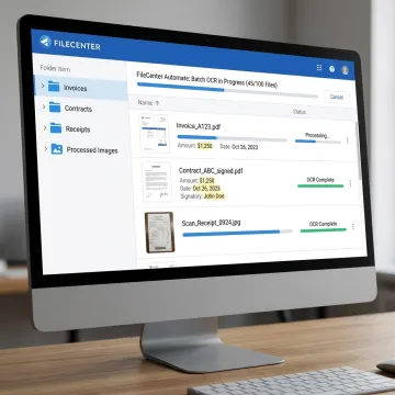 OCR extracting text from scanned documents