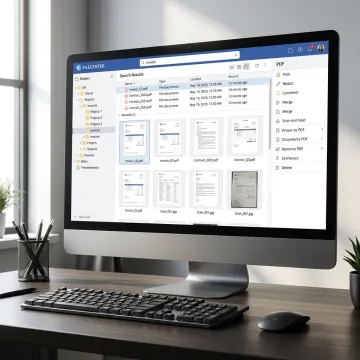 organized digital document management workspace