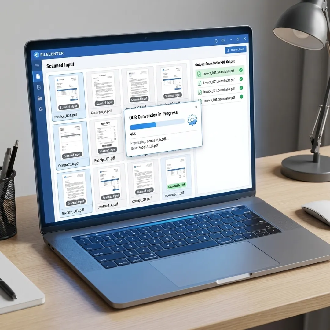 Batch OCR software dashboard