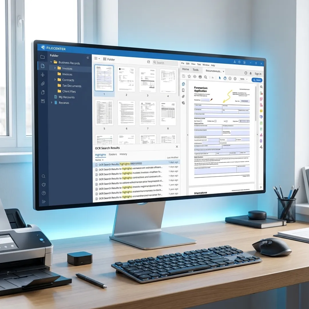 Desktop PDF editor workspace