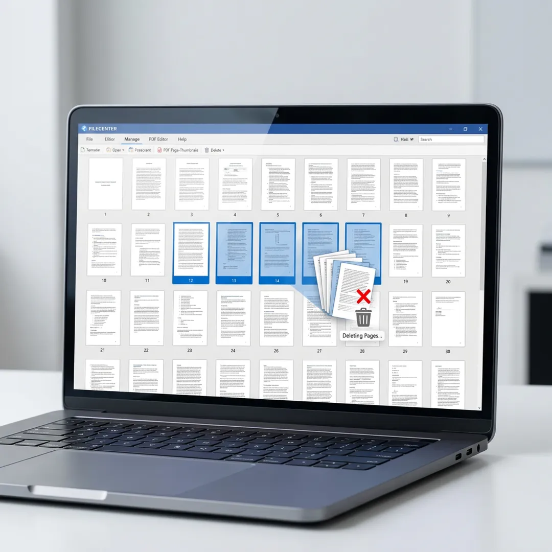 PDF page removal software interface