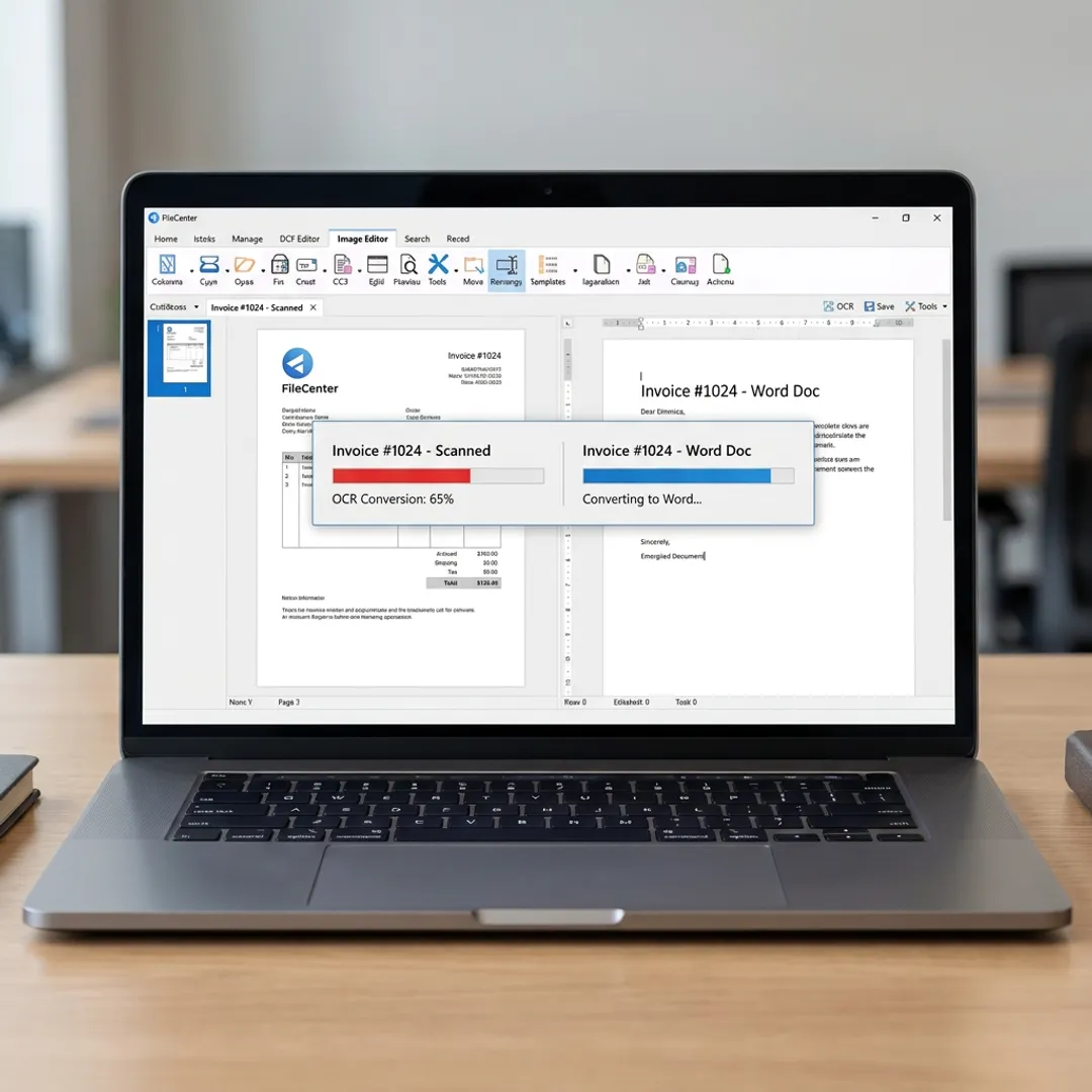 OCR software converting scanned PDF to Word