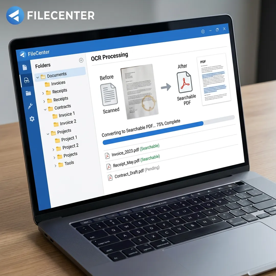 OCR software converting scanned documents