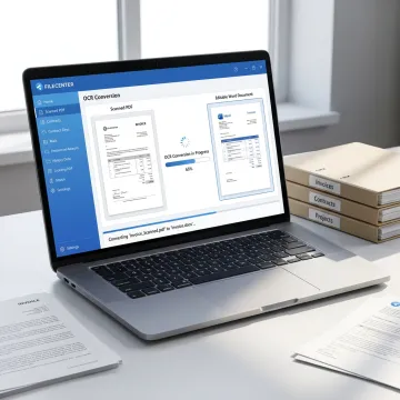 Scanned PDF converted to Word with OCR