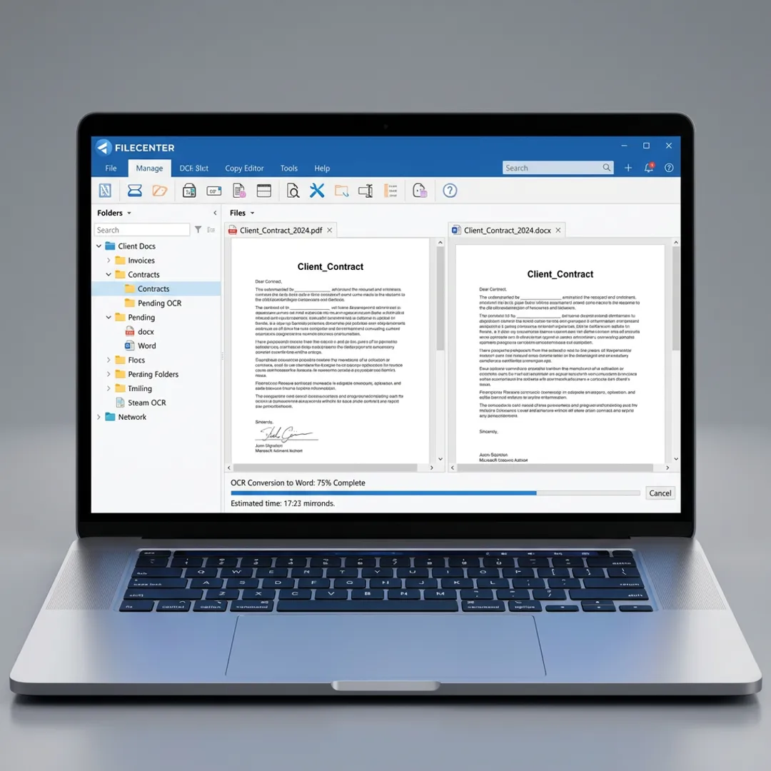 OCR converting a scanned PDF into Word