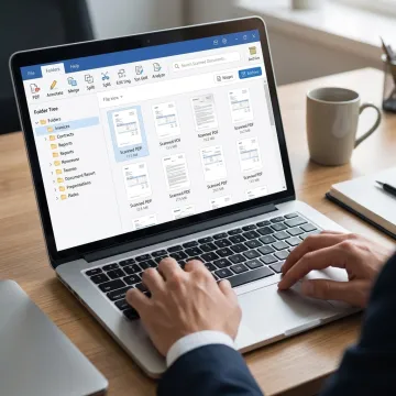 Organized digital document management dashboard